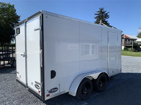 7 X14 7K ITI Cargo Flat Top V Nose Enclosed Trailer Burkholder