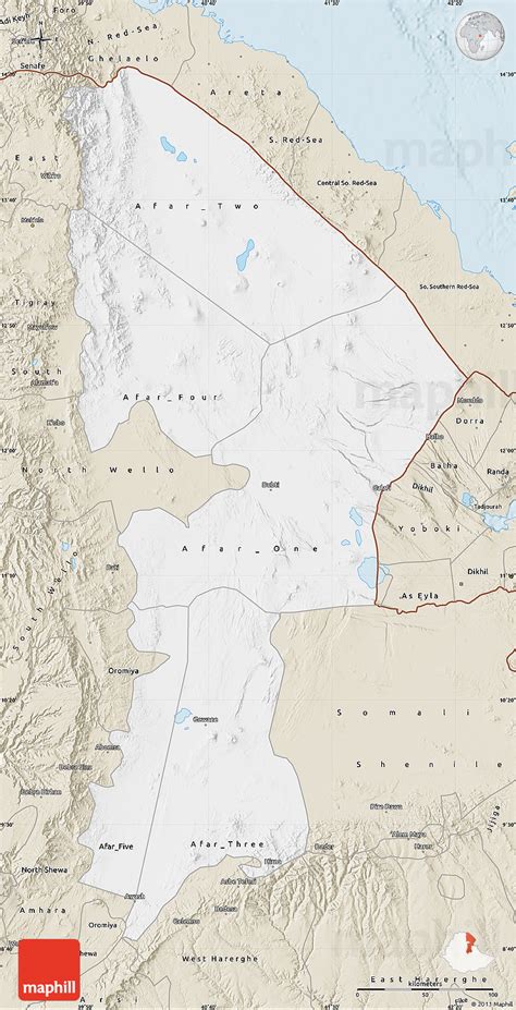 Classic Style Map of Afar