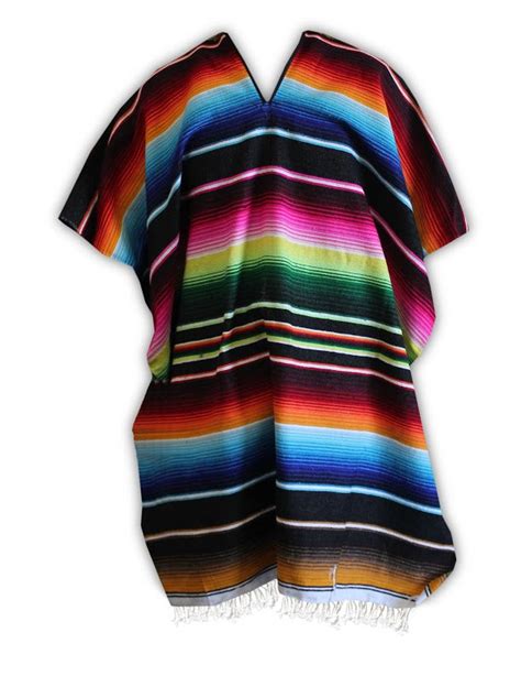 Adult Mexican Serape Poncho - Del Mex