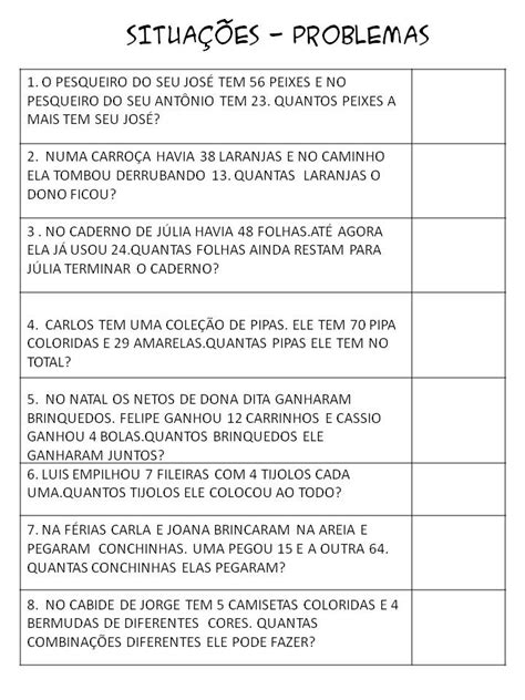 SITUAÇÃO PROBLEMA Atividades Escolares