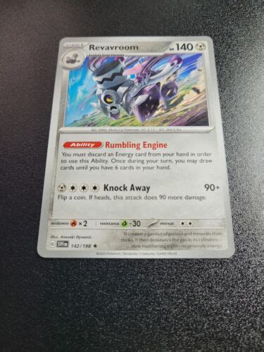 Pokemon TCG Revavroom 142 198 NON HOLO Exclusive Scarlet Violet EBay