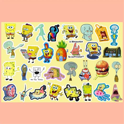 20 Koleski Terbaru Stiker Spongebob Aneka Stiker Keren