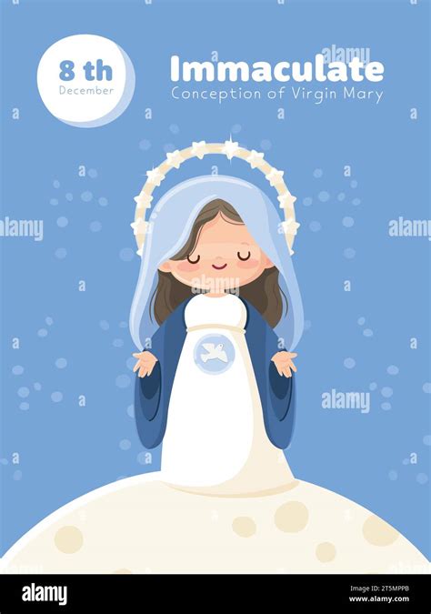 Fiesta De La Ilustración Vectorial De La Inmaculada Concepción Bendita