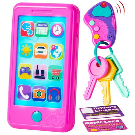 Joyin Play Act Pretend Play Smart Phone Keyfob Key Toy And Credit