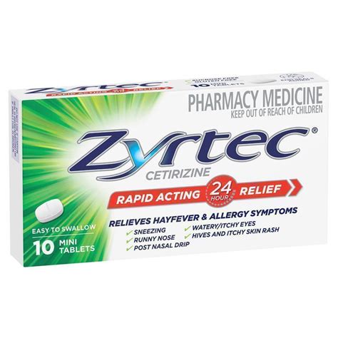 Buy Zyrtec 10mg 10 Tablets Online At Chemist Warehouse®