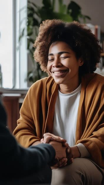Receiving Emotional Support From A Therapist Or Counselor Premium Ai