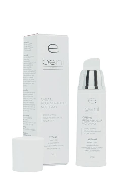 Creme Regenerador Da Pele Skincare De Alta Performance Beni Do Brasil