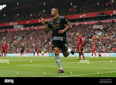 Arsenal S Gabriel Jesus Celebrates Scoring Their Side S Second Goal Of