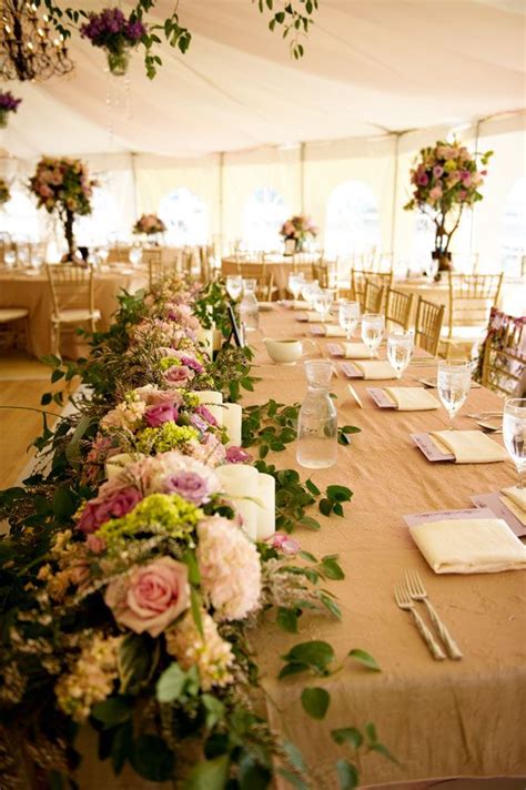 Flirty Fleurs Head Table Design With A Lot Of Flowers With Images