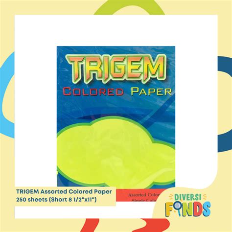 Avia Or Trigem Brand 80gsm Thick Advance Colored Paper 250 Sheets Asstd