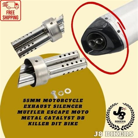 Motorcycle PIPE DB Killer Silencer Noise Sound Eliminator 55mm Exhaust