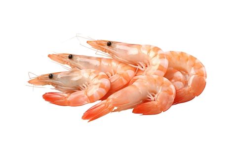 Premium Photo Cooked Shrimps Isolated On White Background