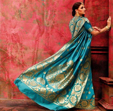 Teal Coloured Silk Saree Silk Sarees Saree Blue Silk Saree