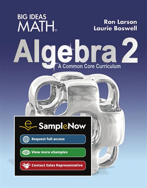 Big Ideas Math Algebra A Common Core Curriculum