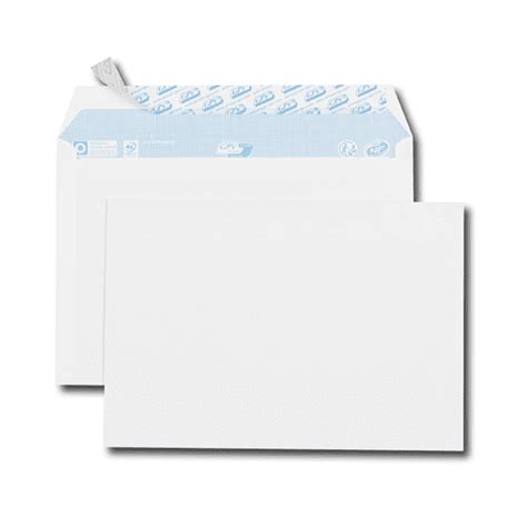 ENVELOPPE 162 229 STRIP BLANC FOND BLEU 80Gr boîte de 70