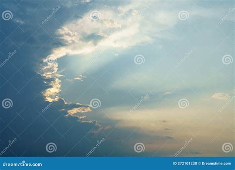 Blue Sky with Clouds at Sunset Stock Photo - Image of sunlight, dawn ...