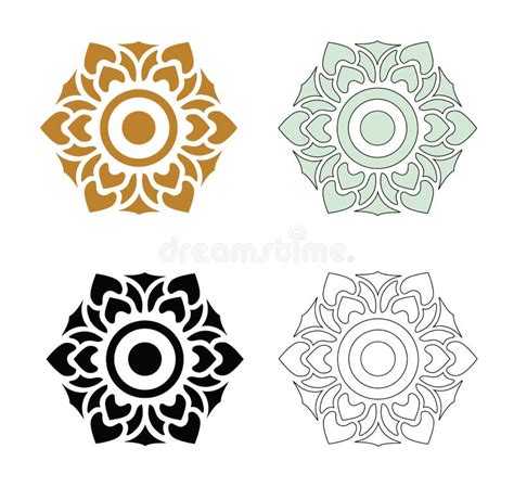 Floral And Leaves Of Thai Pattern Stock Vector Illustration Of Design