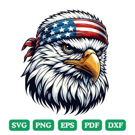 Eagle Head Svg File Eagle Head Dxf Eagle Head Png Bald American