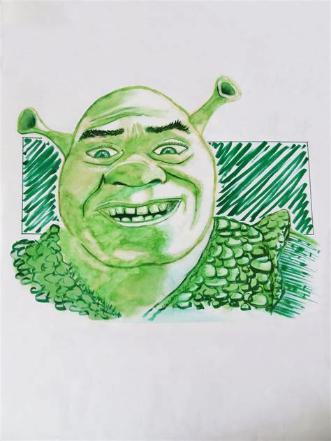 Shrek Face Drawing