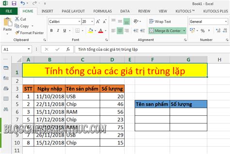 [tricks] 3 Cách Gộp Các Giá Trị Trùng Lặp Trên File Excel Hiệu Quả