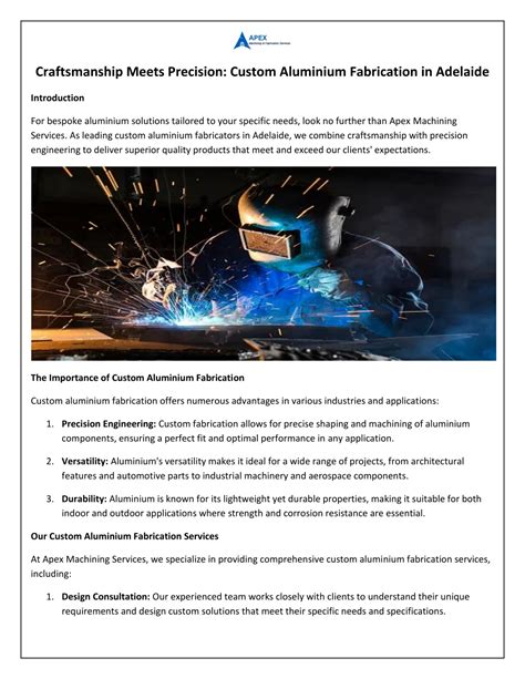 PPT - Craftsmanship Meets Precision Custom Aluminium Fabrication in Adelaide PowerPoint ...