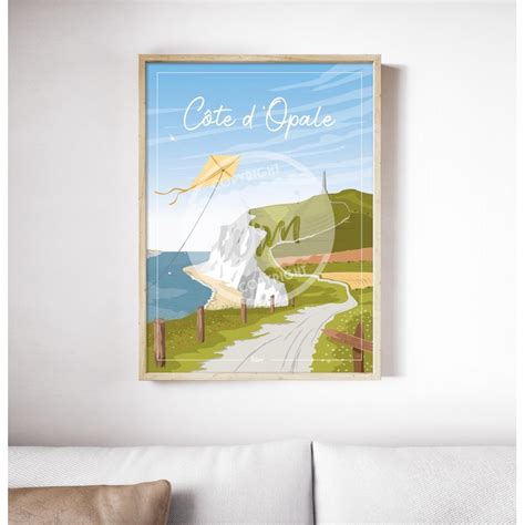 Affiche C Te D Opale Balade Sur La C Te X Cm Par Wim