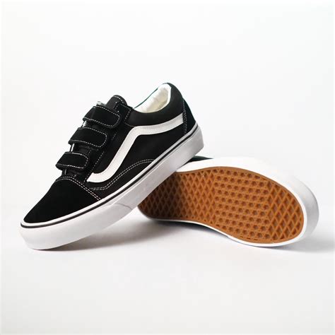 Jual Vans Old Skool Velcro Classic Black White 100 Original Bnib