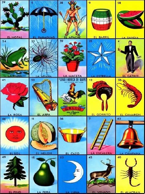 Pin de Elizabeth Colín López en LOTERÍAS Cartas de loteria Cartas de