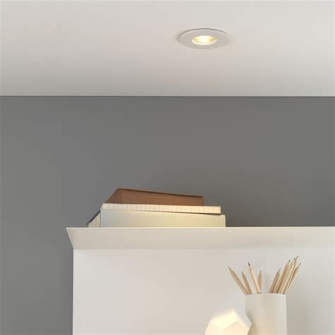 Astro Obscura Round Matt White Bathroom LED Downlight 1381006 L4L