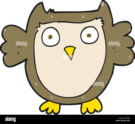 Freehand Drawn Cartoon Owl Stock Vector Image Art Alamy