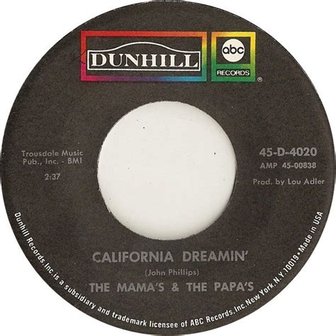 California Dreamin The Mamas And The Papas Music Memories Oldies Music Classic Songs