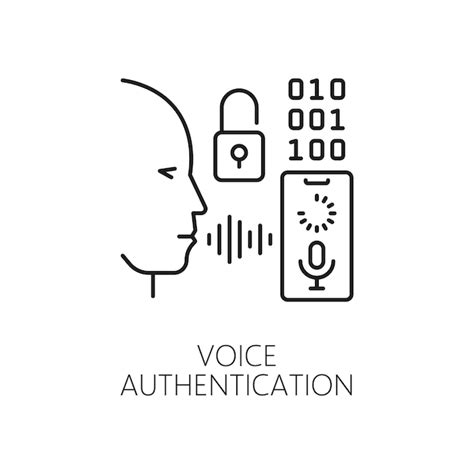 Identificaci N Biom Trica Del Icono De Autenticaci N Por Voz Vector