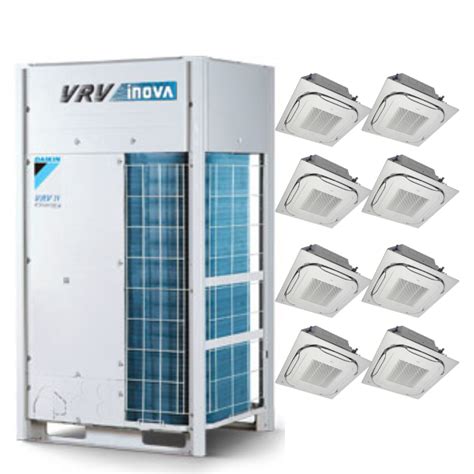 Vrv 8 Hp Daikin Q F 8 X Cassete 4 Vias Round Flow 9 000 Btus 220v