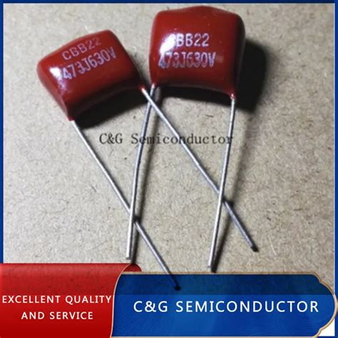 10pcs CBB 473J 630V 47NF 0 047UF 473 P10mm Metallized Film Capacitor