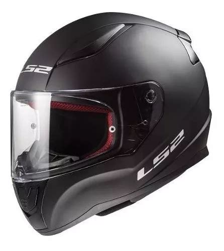 Casco Moto Integral Ls Ff Rapid Solid Negro Mate Md