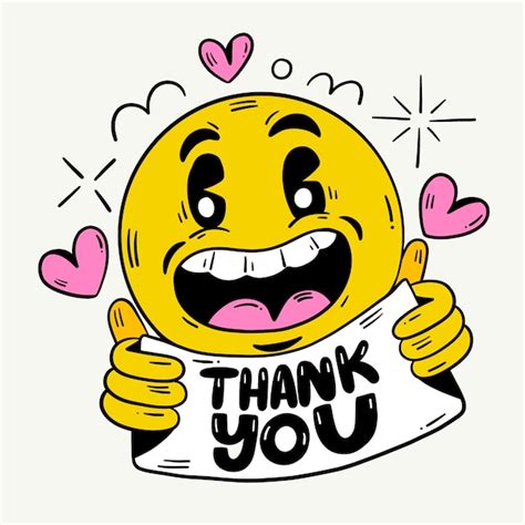 Premium Vector Thank You Emoji Illustration