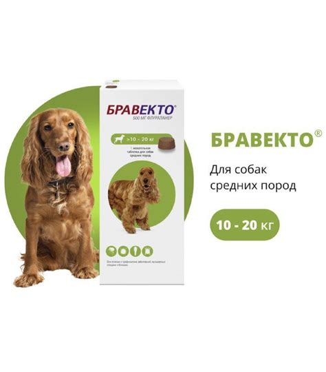 Бравекто для собак 10-20 кг - купить с доставкой по выгодным ценам в ...
