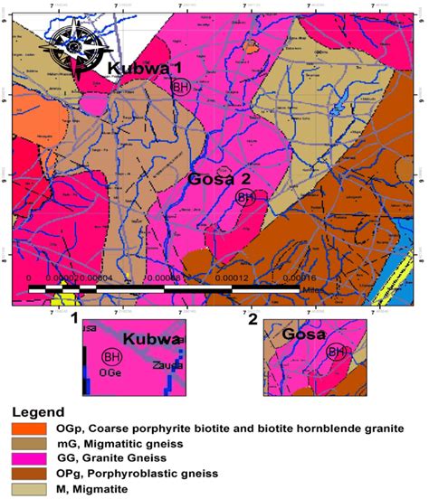 Geology and mineral map of the study area | Download Scientific Diagram