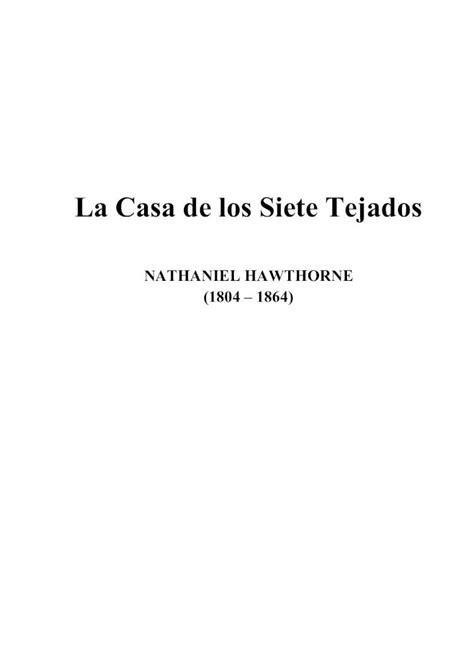 Pdf Hawthorne Nathaniel La Casa De Los Siete Tejados Dokumen Tips