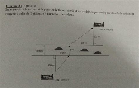 Exercice Points En Empruntant Le Sentier Et Le Pont Sur Le