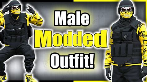 GTA5 I Black Yellow Male Outfit Tutorial CEO BODY ARMOR RACE LOGOS