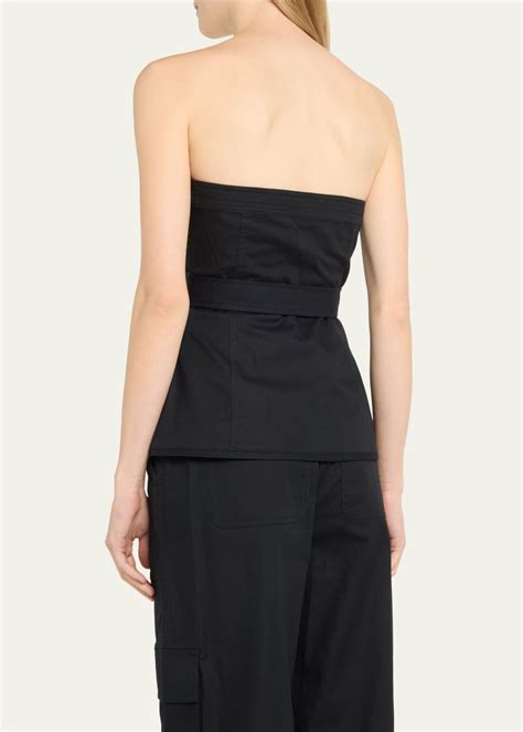 Simkhai Elettra Twill Belted Utility Bustier Bergdorf Goodman