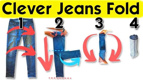 How To Fold Jeans To Save Space Ranger Roll Step By Step How To Fold