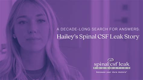 Haileys Story Spinal Csf Leak Foundation