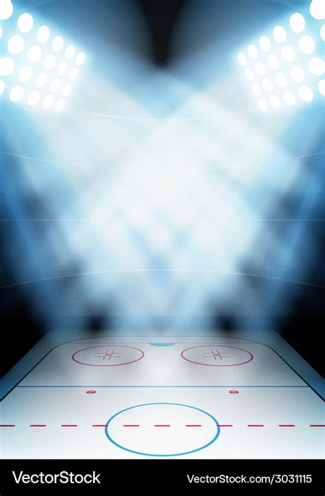 Background for posters night ice hockey stadium Vector Image