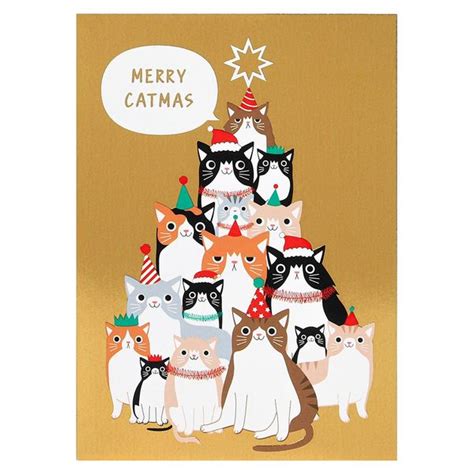 Paperchase Merry Cat Mas Christmas Cards 8