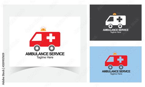 Ambulance Service Logo Design Template- Flat Logo Design- Minimalist ...