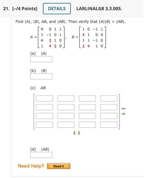 Solved Find ∣a∣∣b∣ab And ∣ab∣ Then Verify That