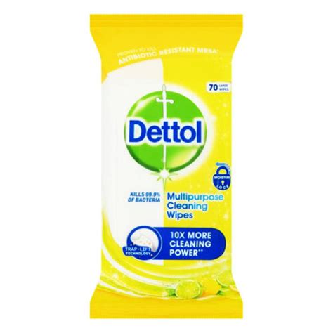 Dettol Multi Purpose Citrus Wipes 70s Compare Prices And Buy Online