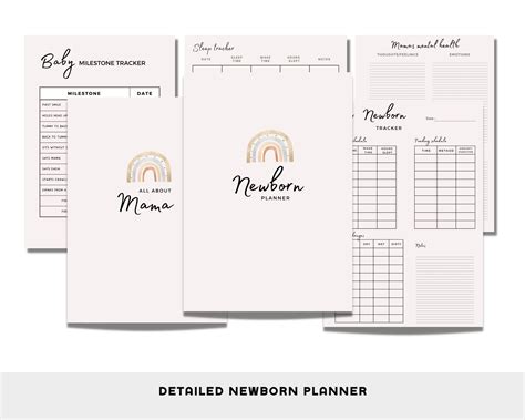 Newborn Planning Kit Baby Planner New Mom Planner Sleep Tracker